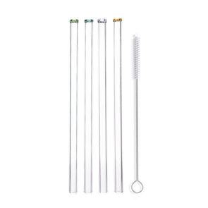 Juice and Smoothie Glass Straw Set