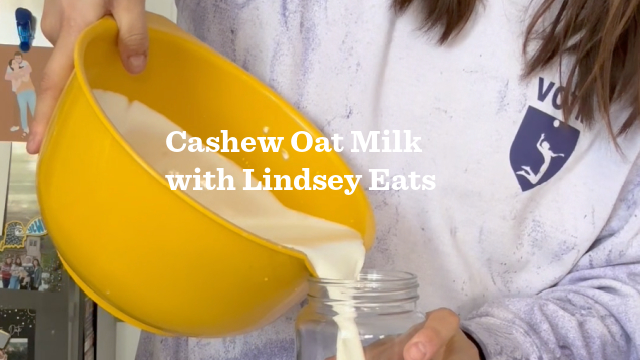 Cashew Oat Milk from Lindsey Eats