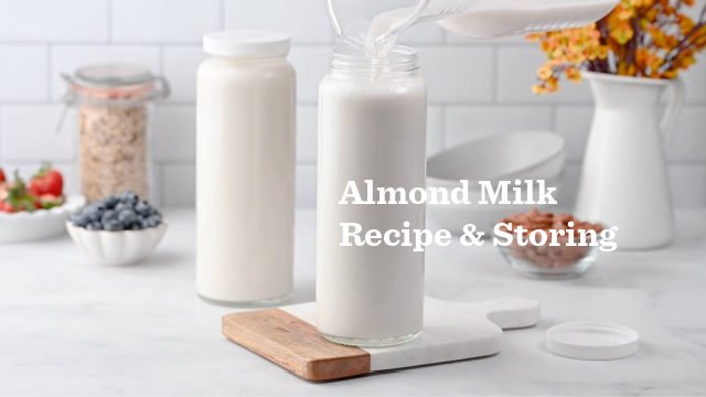 Making & Storing Almond Milk in 32oz VAS Exclusive Glass Bottles