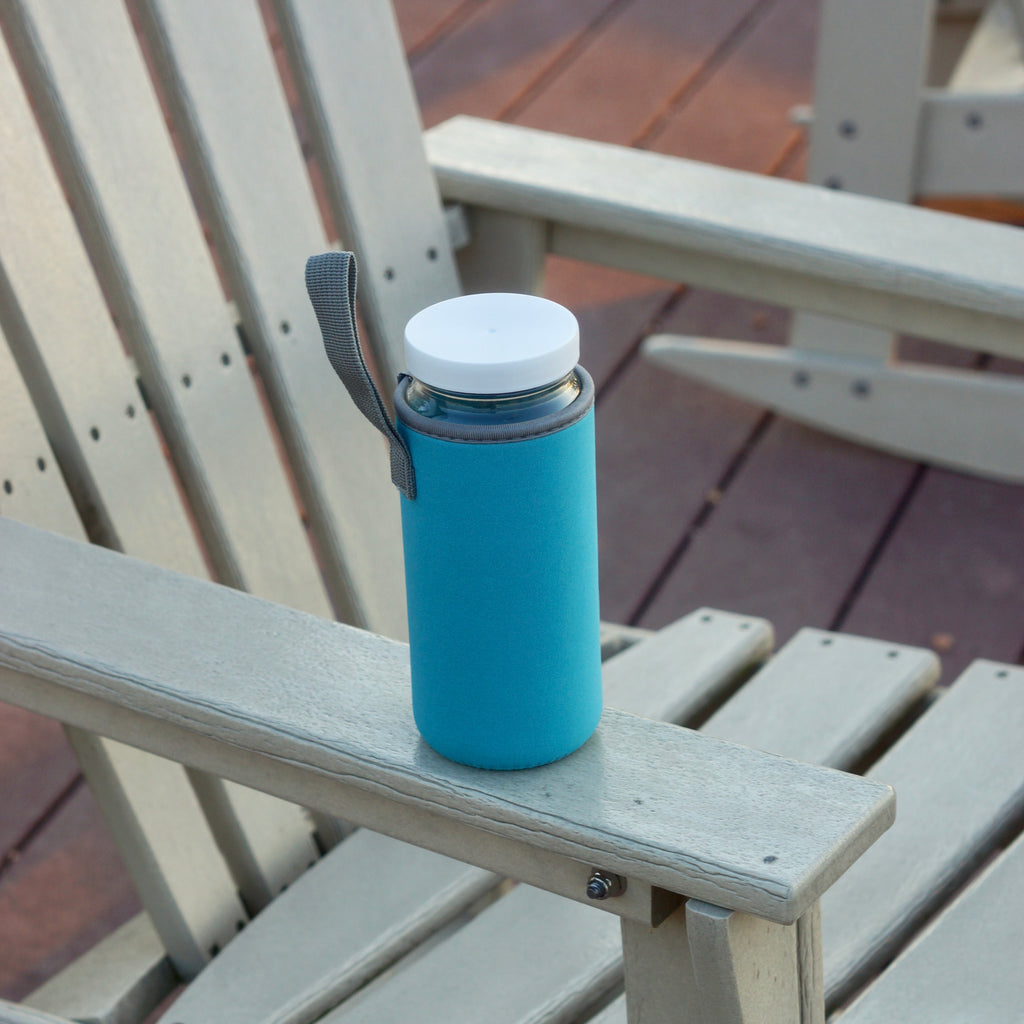 Comfort grip flex 16 oz water bottle with neoprene waist sleeve